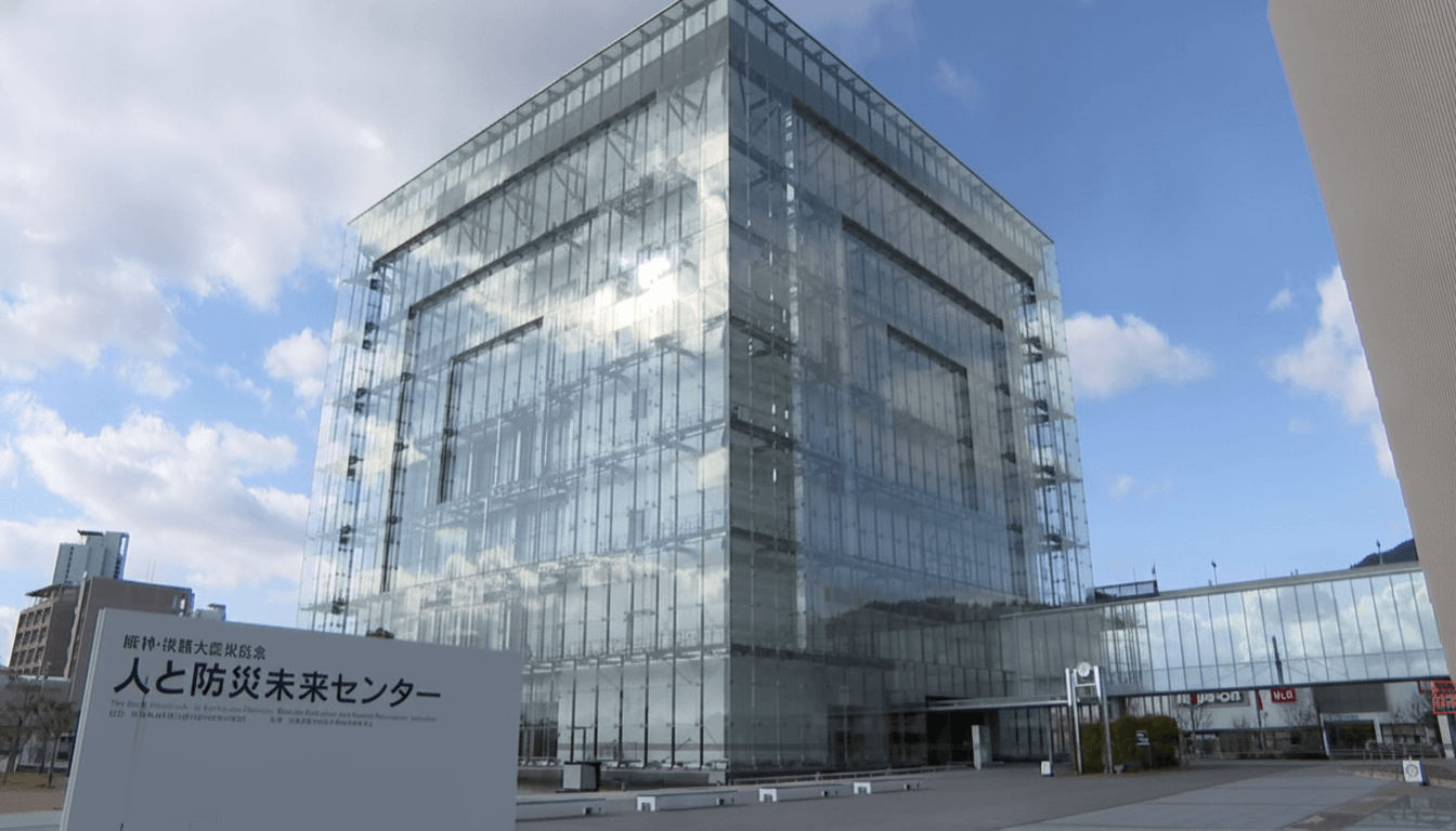 Disaster Reduction and Human Renovation Institution earthquake memorial museum building at HAT Kobe Japan