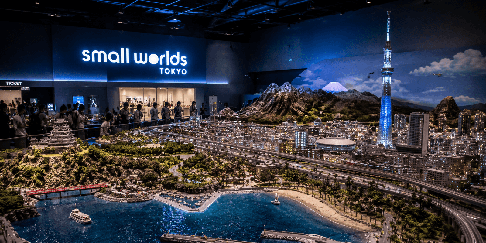 Small Worlds Tokyo's detailed 1/80-scale miniature diorama gallery, Ariake, Koto, Tokyo, Japan