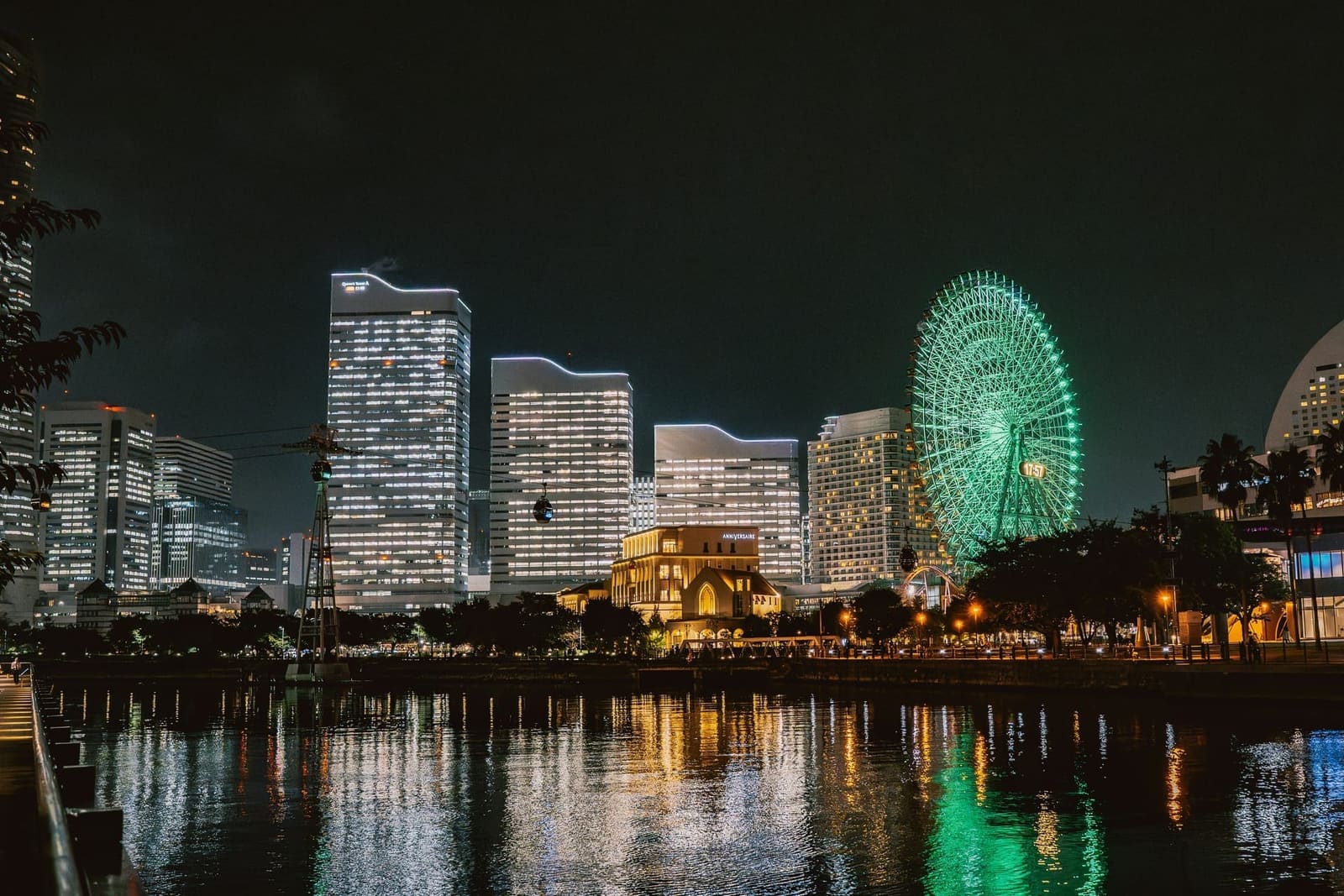 Minato Mirai 21 futuristic waterfront skyline Yokohama Japan