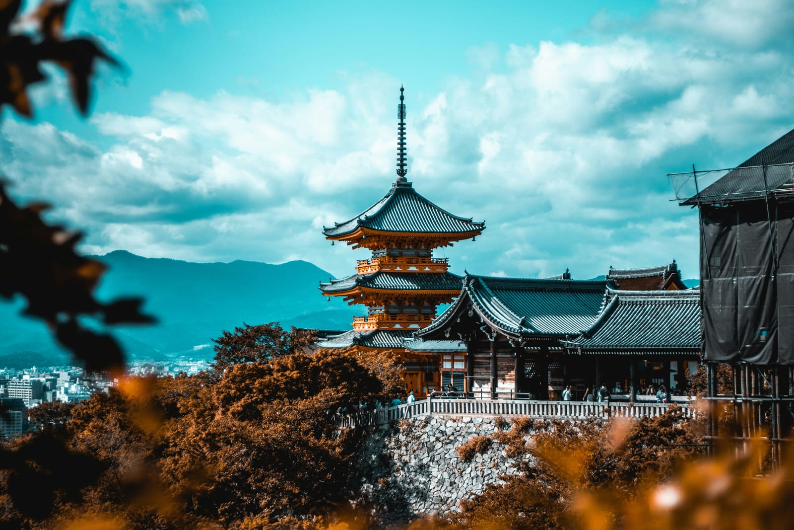 Kyoto temples and traditional streets, Japan