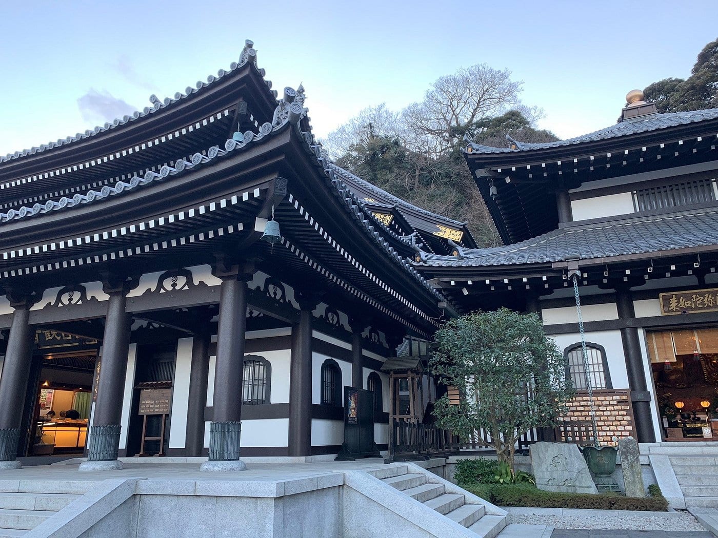 Hasedera Temple garden and ocean view in Kamakura Japan