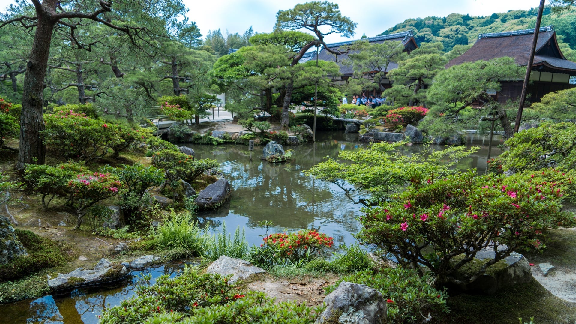 Kogetsudai sand cone and Ginshadan raked sand garden at Ginkaku-ji Kyoto
