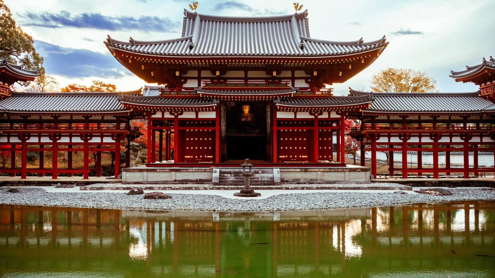 Byodo-in Phoenix Hall reflected in the mirror pond, one of Japan's finest surviving Heian period structures