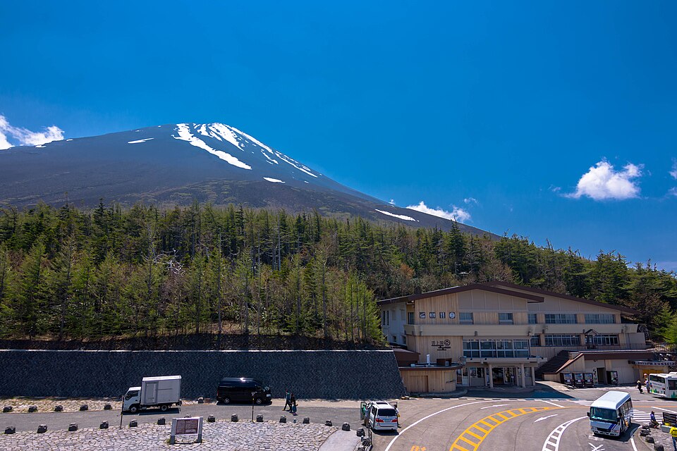 Mt Fuji 5th Station volcanic mountain path visitors Japan