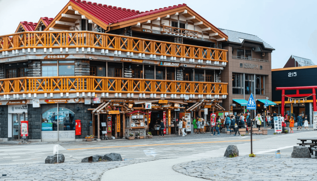 Mt. Fuji 5th Station volcanic rocky terrain and alpine scenery with mountain views Japan
