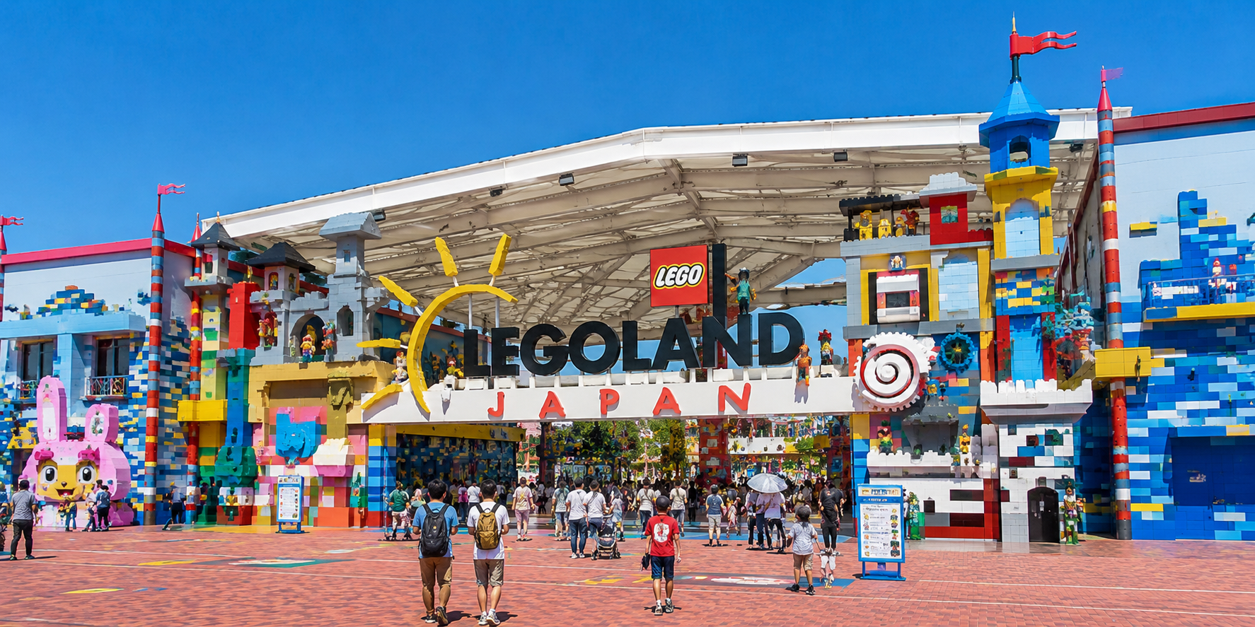 LEGOLAND Japan Resort theme park entrance at Kinjofuto in Minato-ku, Nagoya