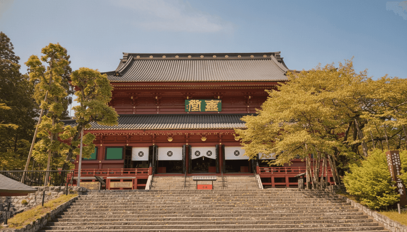 Rinno-ji Temple main hall in Nikko Japan