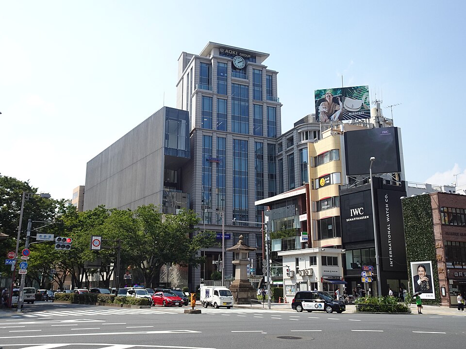Omotesando - tree-lined luxury shopping boulevard in Tokyo, Japan