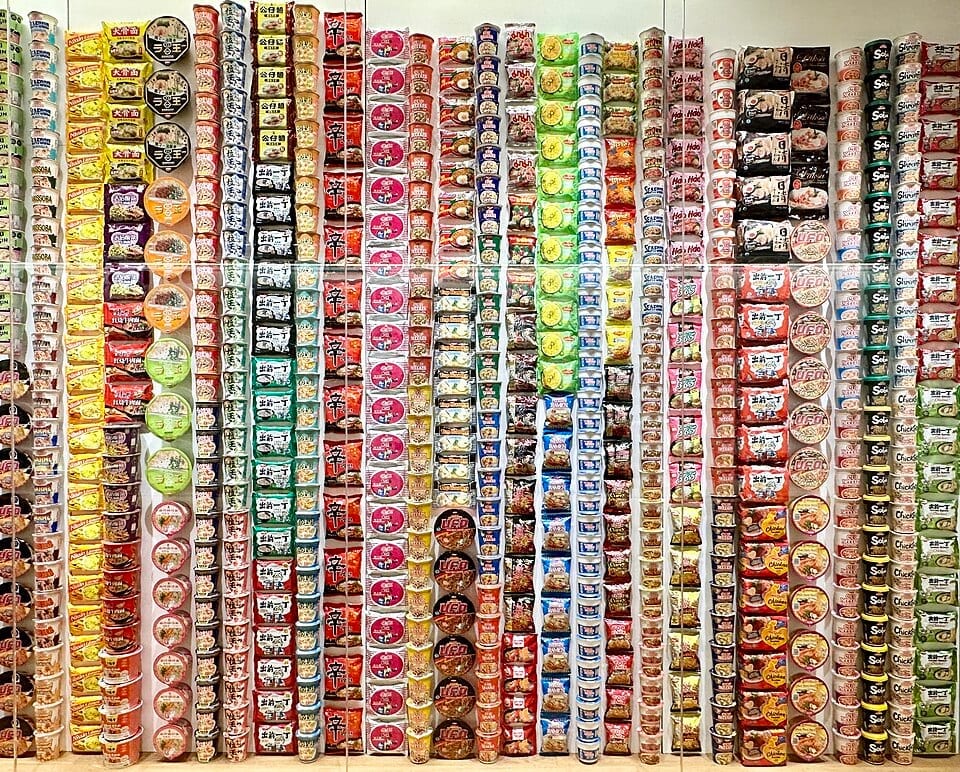 Interactive exhibit inside Cup Noodles Museum Yokohama