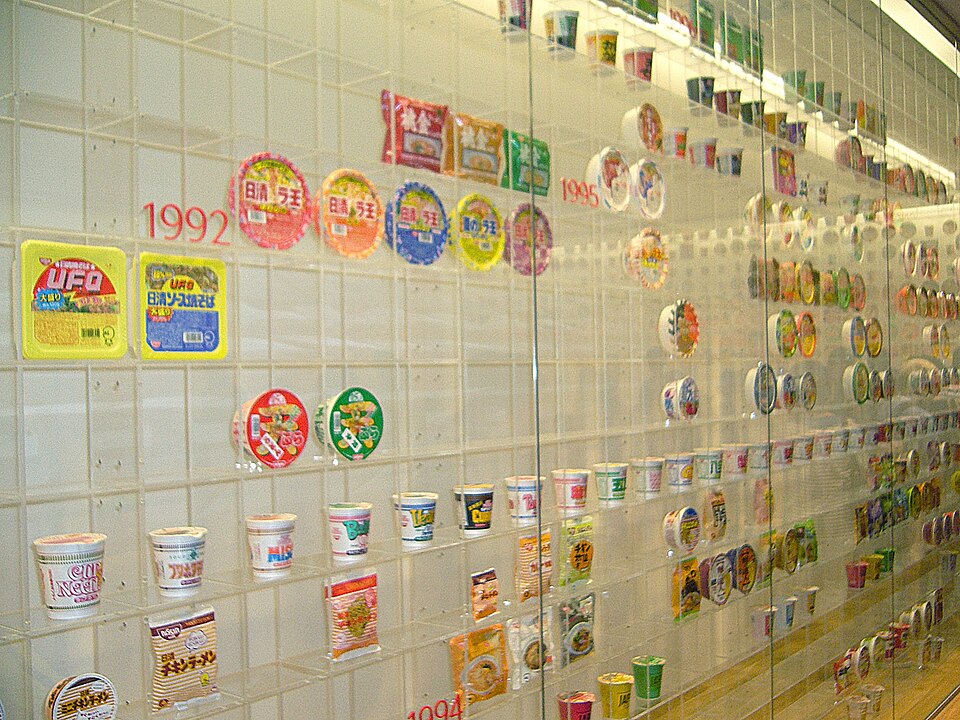 Colorful display inside Cup Noodles Museum Yokohama